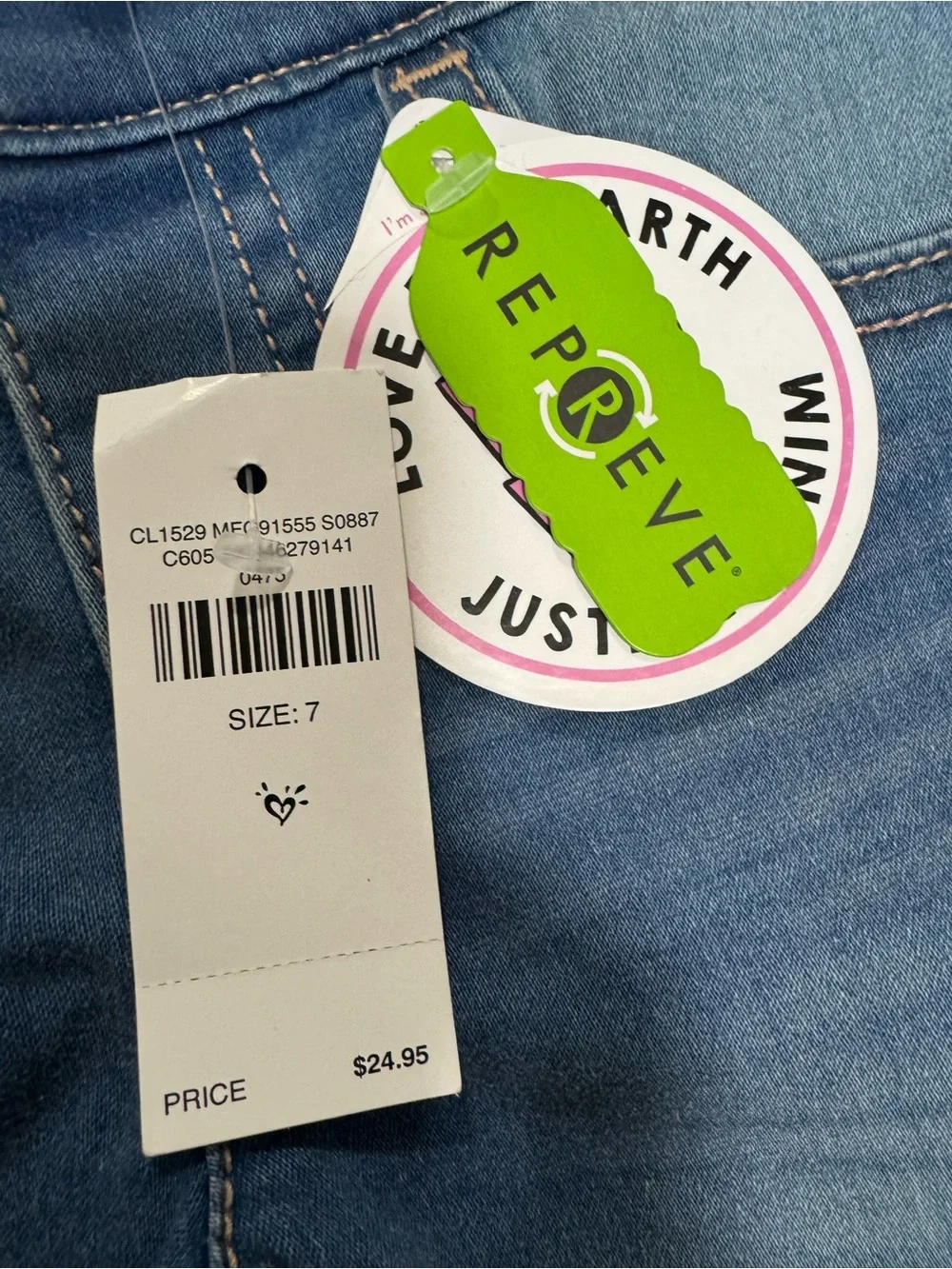 Justice Girls Medium Blue Pull-On Jeggings